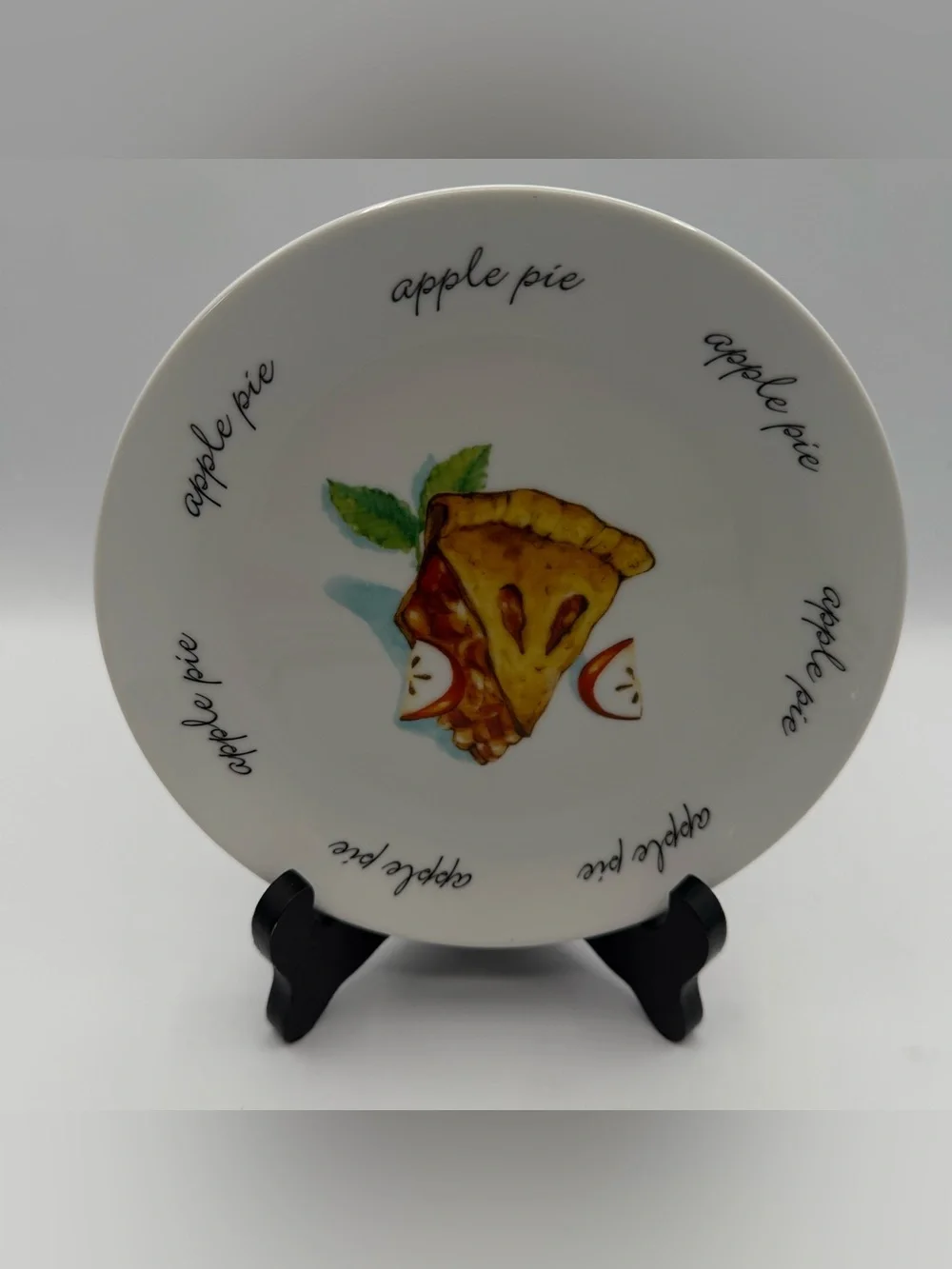 Boston Warehouse Pie Dessert Plates Set of 4 Apple Pumpkin Pecan Cranberry 6.5”
